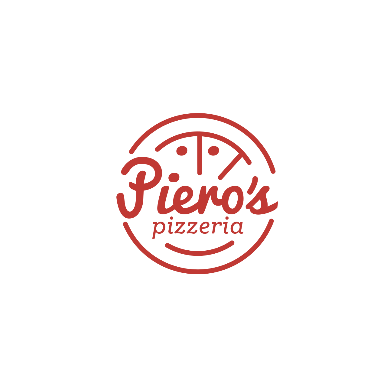 Logotipo final para Piero's Pizza.