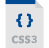icono tecnología CSS3 utilizada en la construcción del sitio web para Bolsiquillas