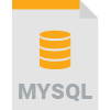 ícono tecnología MySQL para almacenar la información de los usuarios de la app Mibels