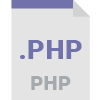 ícono tecnología PHP utilizada en administrador web Mibels
