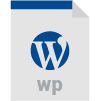 icono tecnología Wordpress utilizada en la construcción del sitio web para Bolsiquillas